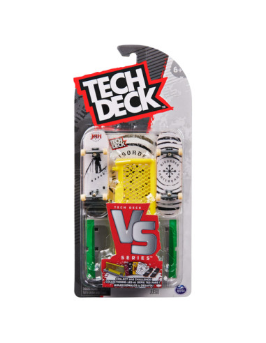 Tech Deck , Plan B Skateboards, Serie Versus, Confezione da 2 Fingerboard da Collezione e Set di Ostacoli, Miniskate, Giocattoli