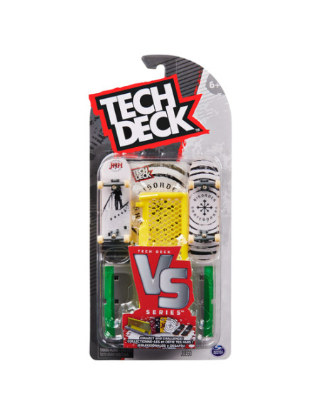 Tech Deck , Plan B Skateboards, Serie Versus, Confezione da 2 Fingerboard da Collezione e Set di Ostacoli, Miniskate, Giocattoli