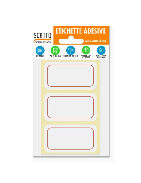 CF10 FG X 3 ETICHETT  CORNICE ROSSA