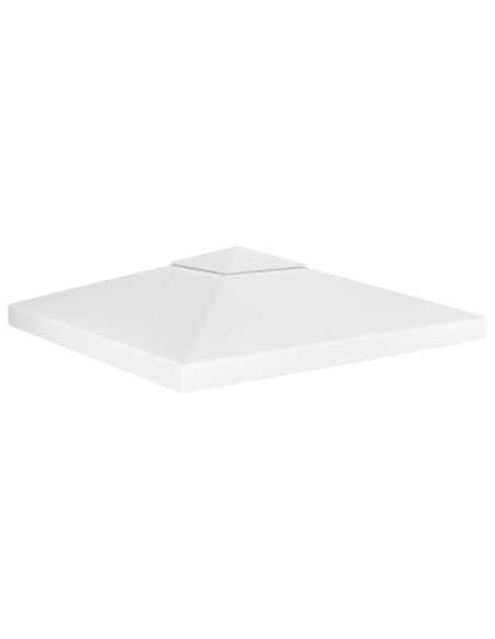Copertura Superiore per Gazebo a 2 Strati 310 g/m² 3x3 m Bianca