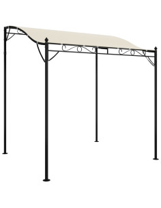 Tettoia Crema 2x2,3 m 180 g/m² Tessuto e Acciaio