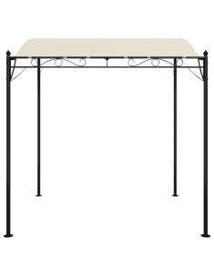 Tettoia Crema 2x2,3 m 180 g/m² Tessuto e Acciaio 2
