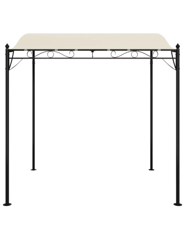 Tettoia Crema 2x2,3 m 180 g/m² Tessuto e Acciaio
