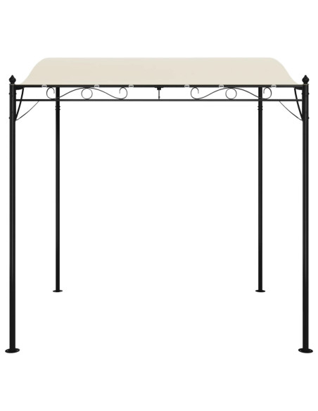 Tettoia Crema 2x2,3 m 180 g/m² Tessuto e Acciaio