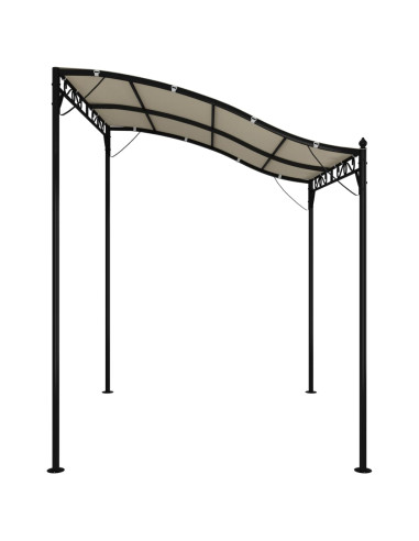 Tettoia Crema 2x2,3 m 180 g/m² Tessuto e Acciaio