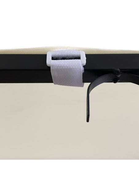 Tettoia Crema 2x2,3 m 180 g/m² Tessuto e Acciaio