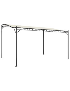 Tettoia Crema 4x3 m 180 g/m² Tessuto e Acciaio