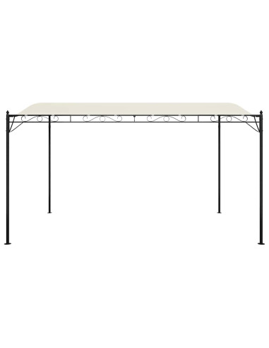 Tettoia Crema 4x3 m 180 g/m² Tessuto e Acciaio