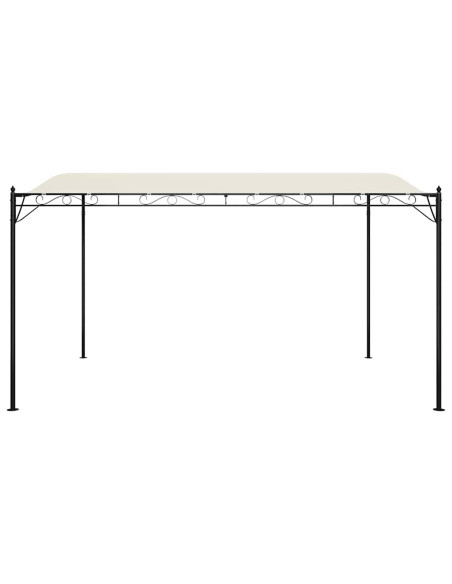 Tettoia Crema 4x3 m 180 g/m² Tessuto e Acciaio