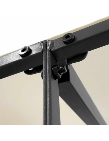 Tettoia Crema 4x3 m 180 g/m² Tessuto e Acciaio