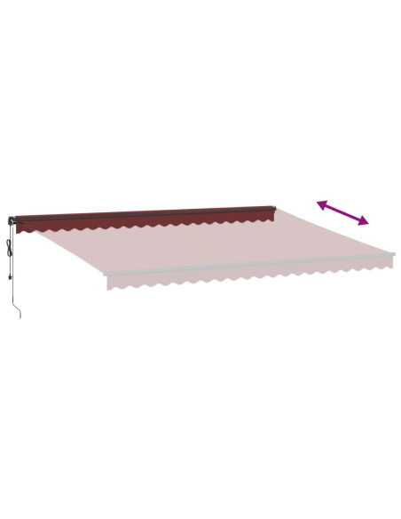 Tenda da Sole Retrattile Automatica Bordò 500x300 cm