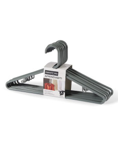 ATTACCAPANNI PLASTICA  8 PZ CENERE
