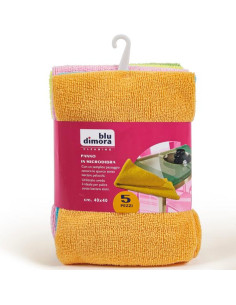 SET 5 PANNI MICROFIB MULTIUSO 40X40