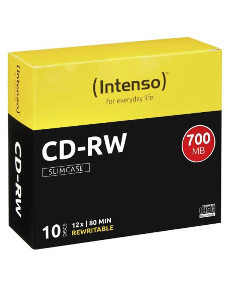 CD-RW 700MB/80 M.12X SLIM CASE 10PZ