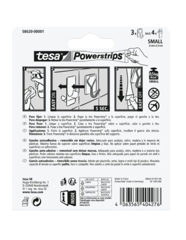 POWERSTRIPS WIRED HOOK S - TRASP
