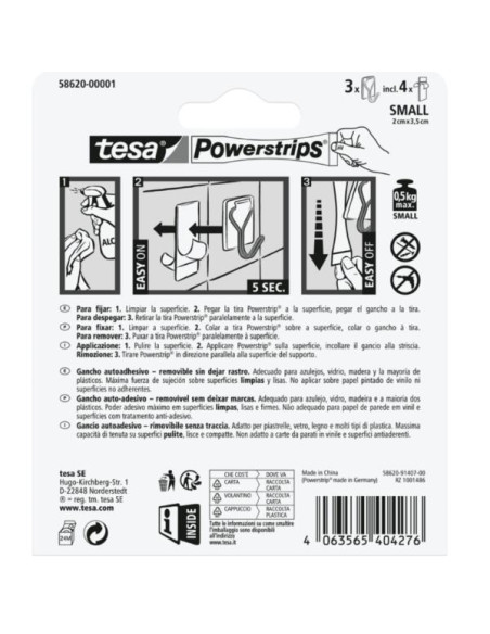 POWERSTRIPS WIRED HOOK S - TRASP