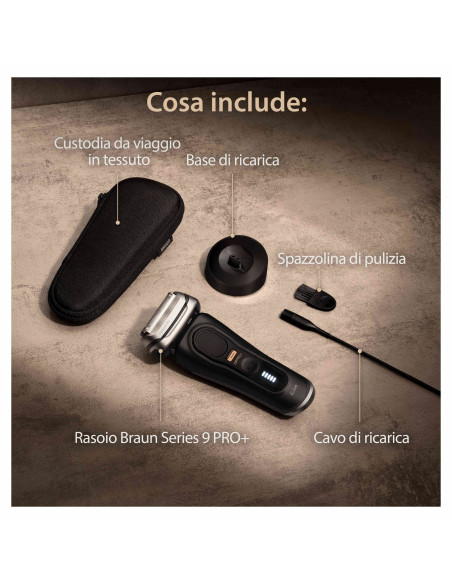 Braun Series 9 Pro+ 9510s Wet & Dry Rasoio Trimmer Nero