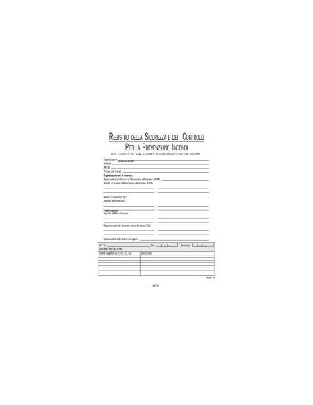 CF5REGISTRO SICUREZZA/PREV INCENDI