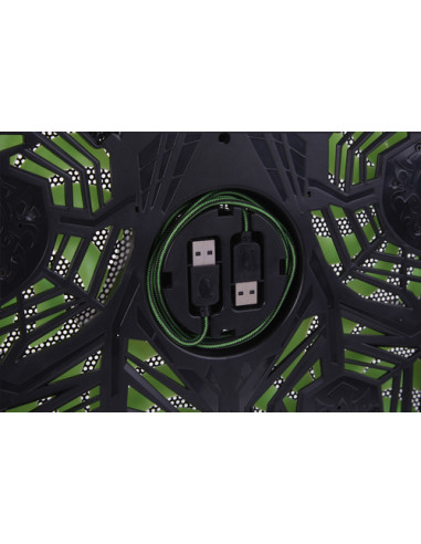 SureFire Bora base di raffreddamento per laptop 43,2 cm (17") 1200 Giri/min Nero