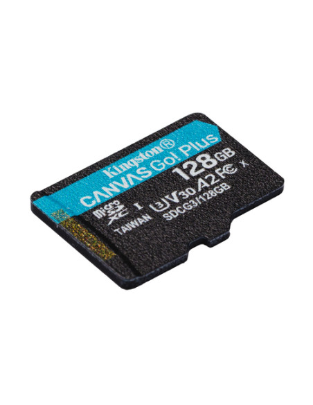 Kingston Technology Scheda microSDXC Canvas Go Plus 170R A2 U3 V30 da 128GB + adattatore
