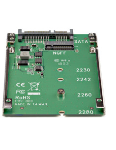StarTech.com Adattatore da SSD M.2 SATA a SATA da 2,5", convertitore da M.2 NGFF a SATA, altezza 7 mm, adattatore per unità dis 2
