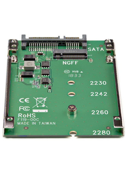 StarTech.com Adattatore da SSD M.2 SATA a SATA da 2,5", convertitore da M.2 NGFF a SATA, altezza 7 mm, adattatore per unità dis