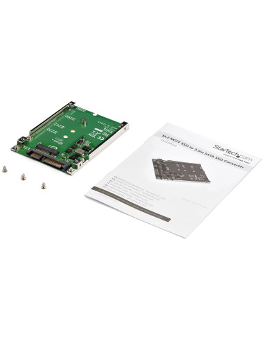 StarTech.com Adattatore da SSD M.2 SATA a SATA da 2,5", convertitore da M.2 NGFF a SATA, altezza 7 mm, adattatore per unità dis