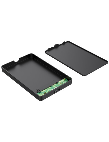 Techly Box Esterno USB3.0 per HDD/SSD SATA 2,5" Nero