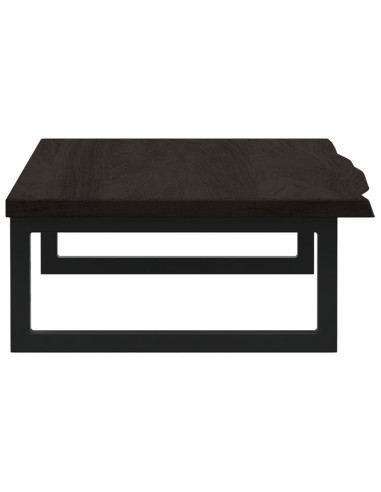 Ripiano a Parete per Lavabo in Acciaio e Massello di Rovere