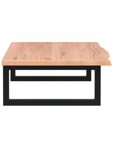 Ripiano a Parete per Lavabo in Acciaio e Massello di Rovere