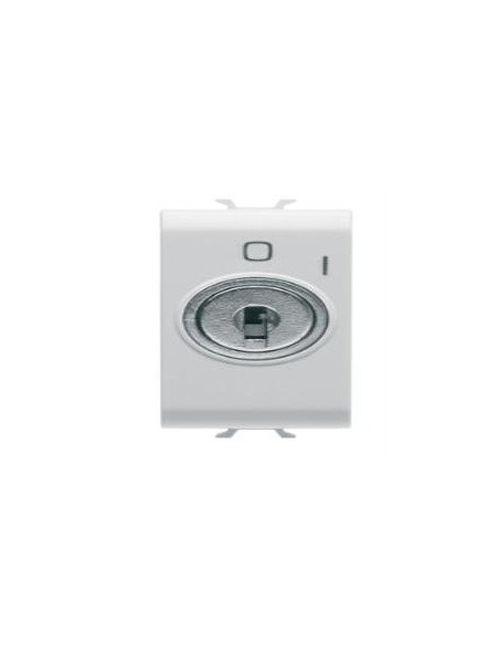 INTERR.1M 2P 10AX CHIAVE BIANCO