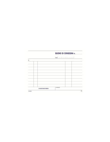CF5 BLOCCO BUONI CONS RIC 11.5X16.5