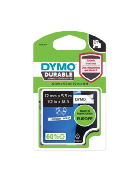 NASTRO  D1 DURABLE 12MMX5.5M N/B