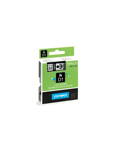 NASTRO  D1 9MMX7M NERO/TRASP