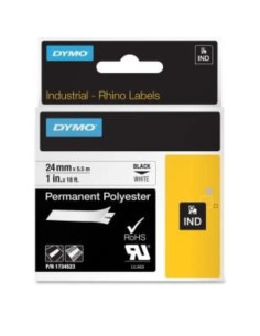 NASTRO 24MMX 5.5M POLIESTERE NE/BIA