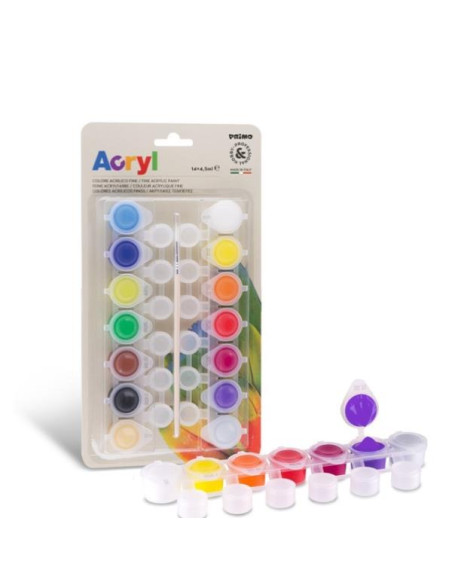 CF14COLORI ACRILICI X 4ML + PENNELL