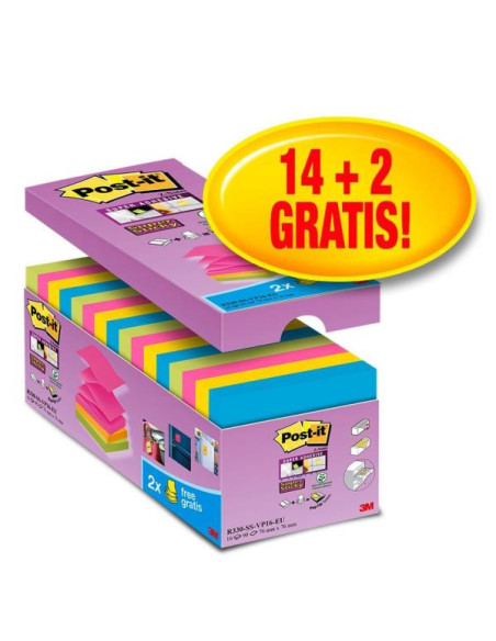 CF12+4 POST-IT SUPER STICKY 76X76