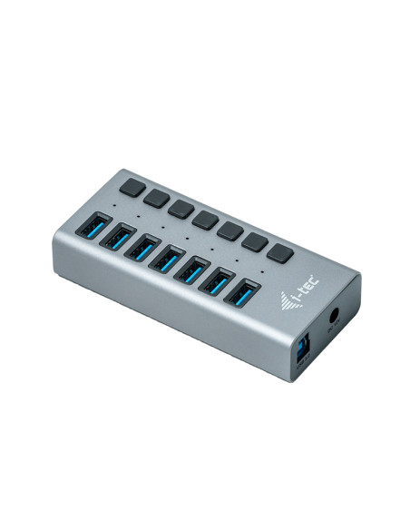 i-tec U3CHARGEHUB7 Caricabatterie per dispositivi mobili Universale Grigio AC Ricarica rapida Interno