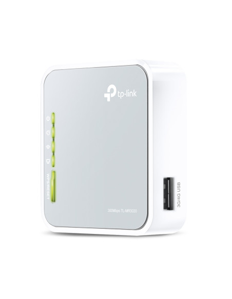 TP-Link TL-MR3020 router wireless Fast Ethernet Banda singola (2.4 GHz) 4G Argento, Bianco