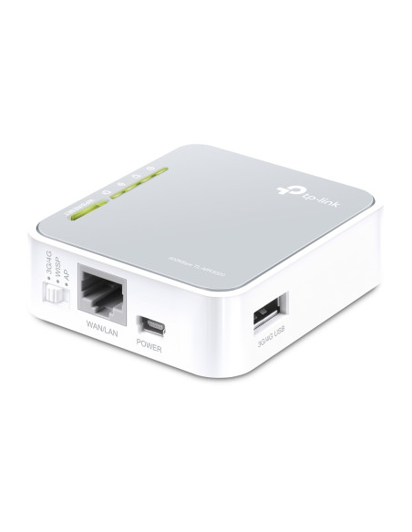 TP-Link TL-MR3020 router wireless Fast Ethernet Banda singola (2.4 GHz) 4G Argento, Bianco