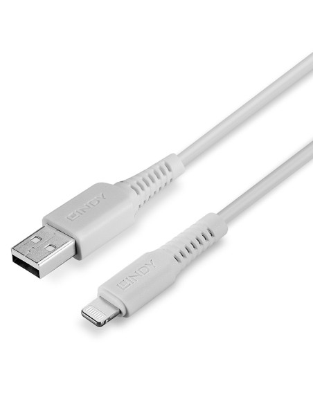 Lindy 31326 cavo Lightning 1 m Bianco