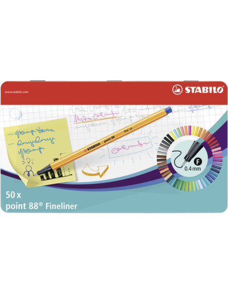 STABILO Point 88 penna tecnica Multicolore 50 pz