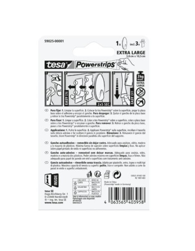 POWERSTRIPS HOOKS XL - OVALE