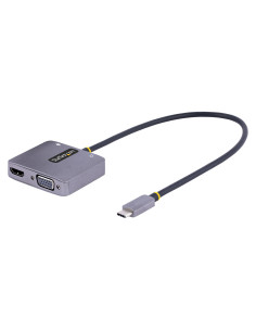StarTech.com Adattatore USB-C a VGA/HDMI, Adattatore Multiporta USB Type-C a VGA/HDMI 4K 60Hz HDR con Uscita Audio da 3,5 mm Com