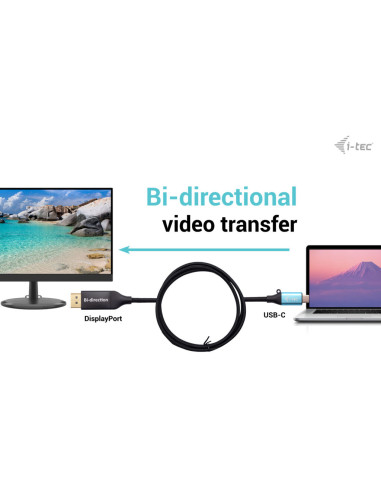 i-tec USB-C DisplayPort Bi-Directional Cable Adapter 8K/30Hz 150cm