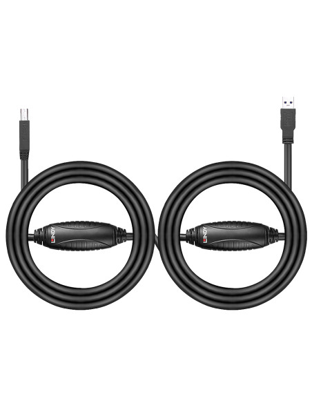 Lindy 43098 cavo USB USB 3.2 Gen 1 (3.1 Gen 1) 10 m USB A USB B Nero