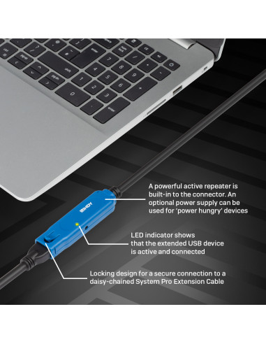 Lindy 43157 cavo USB USB 3.2 Gen 1 (3.1 Gen 1) 10 m USB A Nero