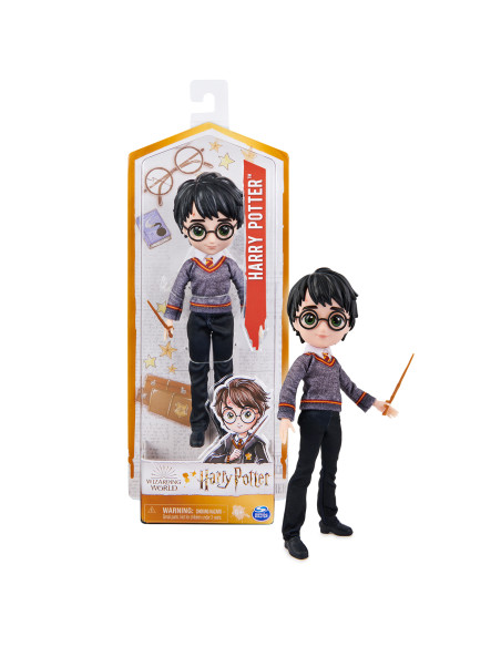 Wizarding World | Bambola articolata Harry Potter 20cm | Bacchetta e divisa di Hogwarts inclusa | Collezione Harry Potter | Per 