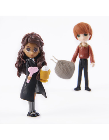 Wizarding World | Set Amicizia con personaggi Ron Weasley e Calì Patil | Bambole da 7.5cm | 2 accessori | Giocattoli per bambin