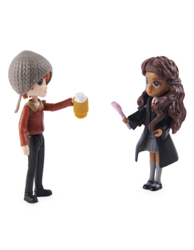 Wizarding World | Set Amicizia con personaggi Ron Weasley e Calì Patil | Bambole da 7.5cm | 2 accessori | Giocattoli per bambin
